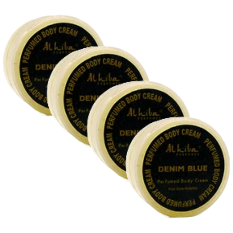 Al Hiba Denim Blue Perfume Body Cream 10g Pack of 4