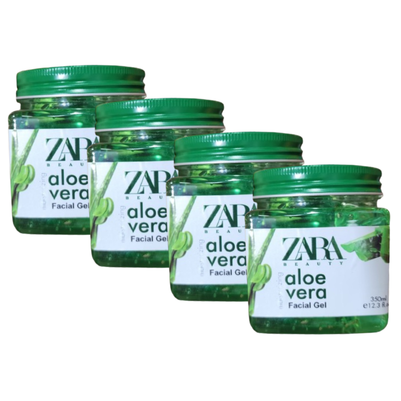 Zara Beauty Mosturizing Aloe Vera Facial Gel 350ml Pack of 4