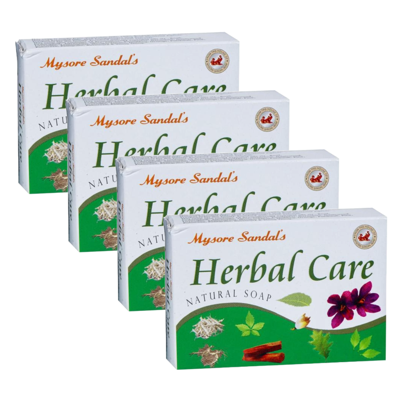 Mysore Sandal Herbal Care Natural Soap 100g Pack of 4