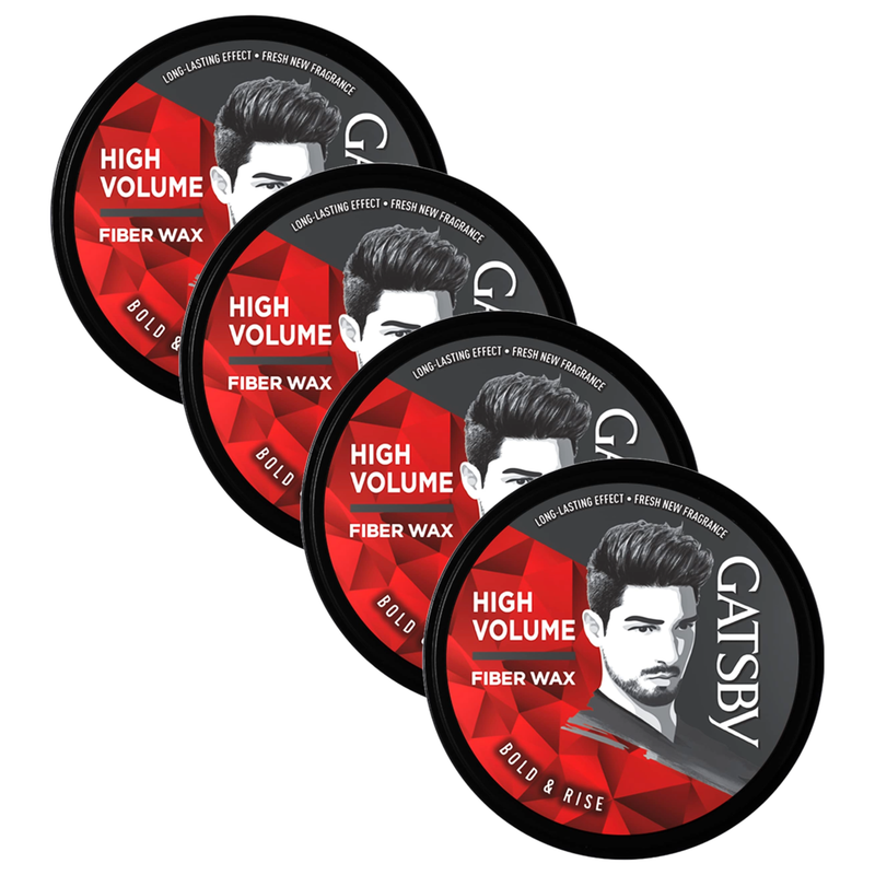 Gatsby Hgh Volume Bold & Rise Hair Styling Wax 75g Pack of 4