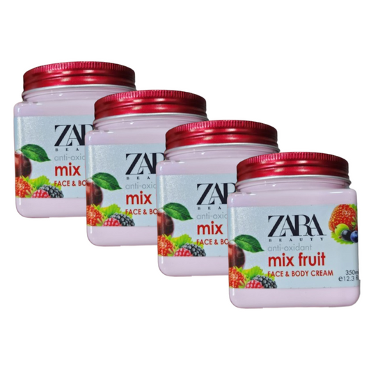 Zara Beauty Anti-Oxidant Mix Fruit Face & Body Cream 350ml Pack of 4