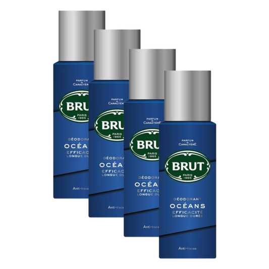 Brut Oceans Efficacite Longue Duree Deodorant 200ml Pack of 4