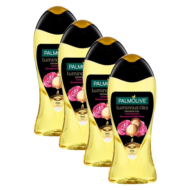 Palmolive Luminous Oil Macadamia Oil With Peony Shower Gel 250ml Pack of 4