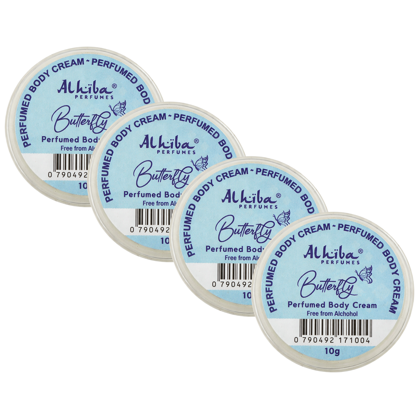 Alhiba Butterfly Perfume Body Cream 10g Pack of 4