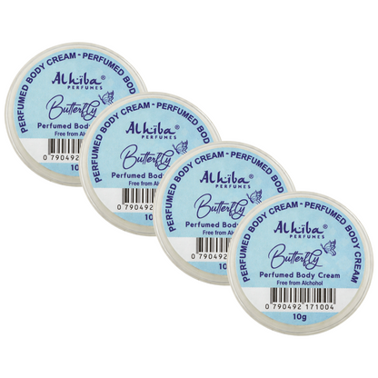 Alhiba Butterfly Perfume Body Cream 10g Pack of 4