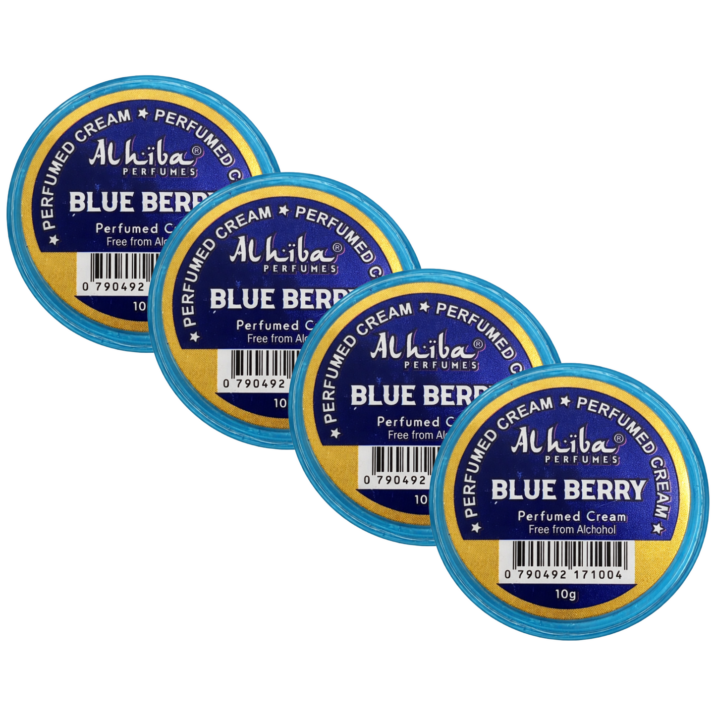 Alhiba Blue Berry Perfume Body Cream 10g Pack of 4