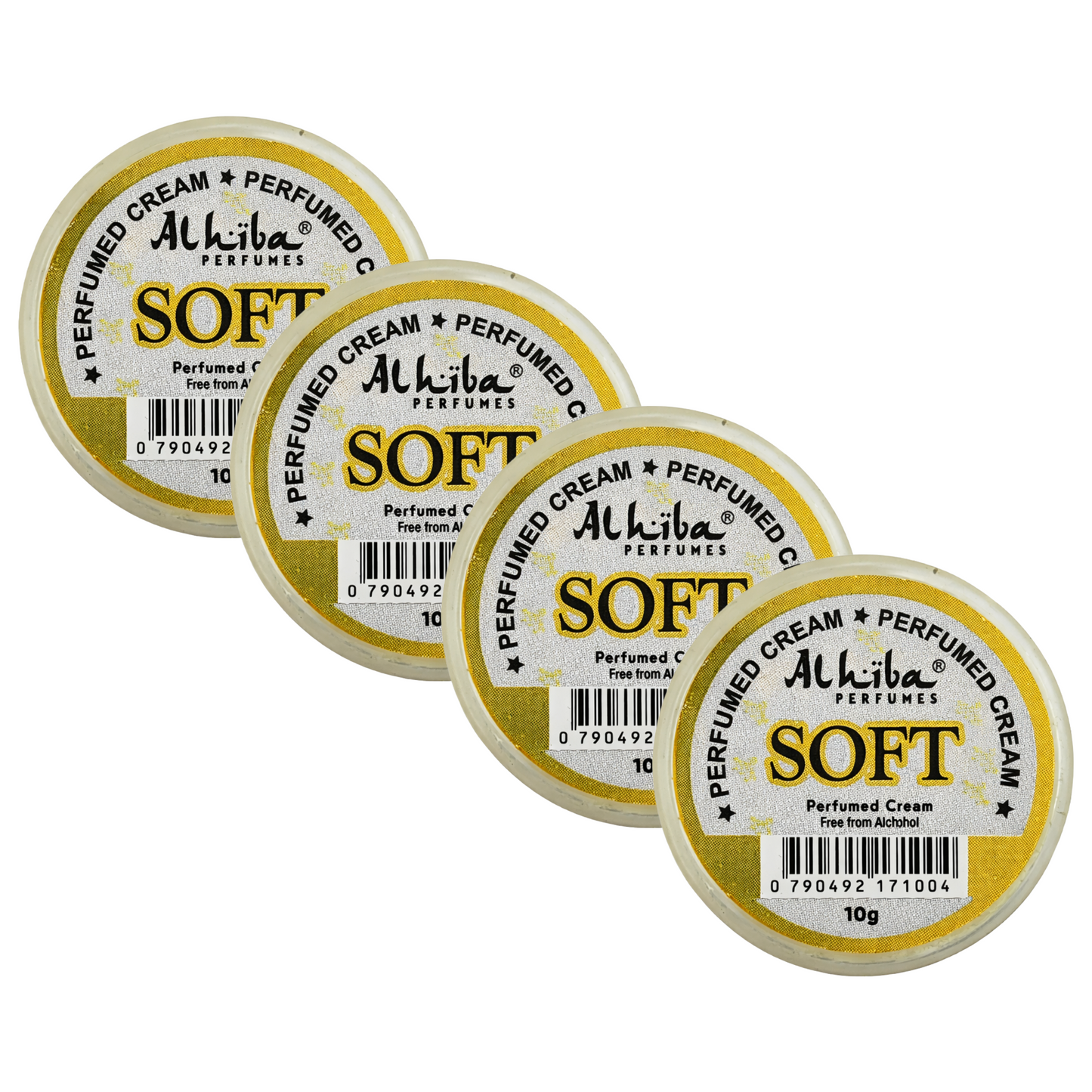 Alhiba Soft Perfume Body Cream 10g Pack of 4