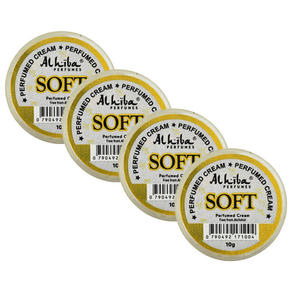 Alhiba Soft Perfume Body Cream 10g Pack of 4