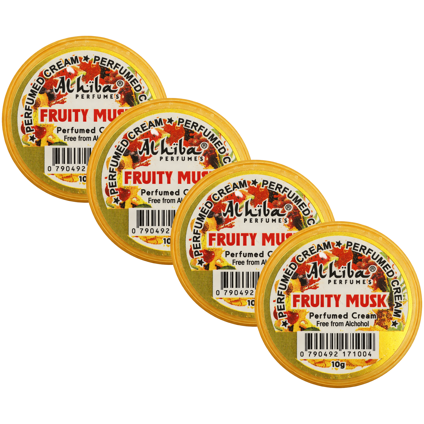 Alhiba Fruity Musk Perfume Body Cream 10g Pack of 4