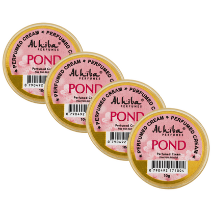 Alhiba Pond Perfume Body Cream 10g Pack of 4
