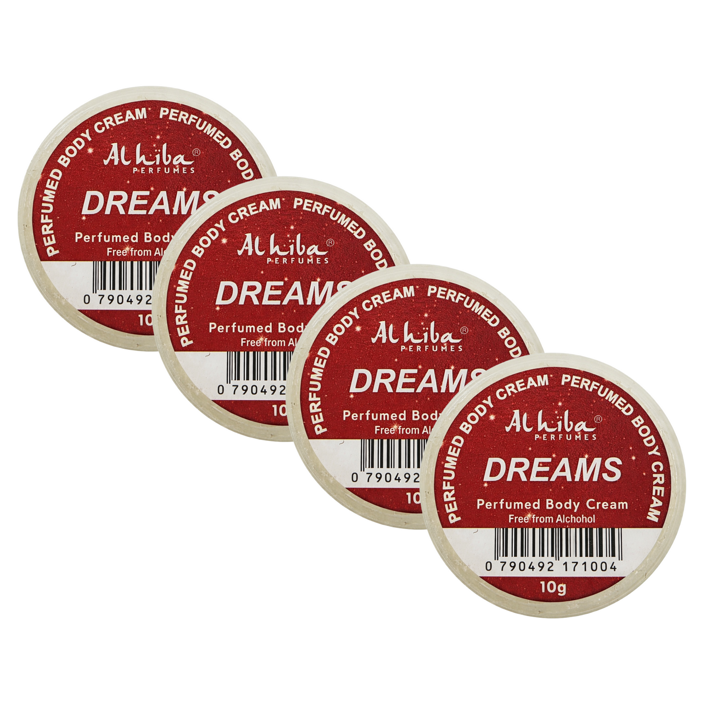 Alhiba Dreams Perfume Body Cream 10g Pack of 4