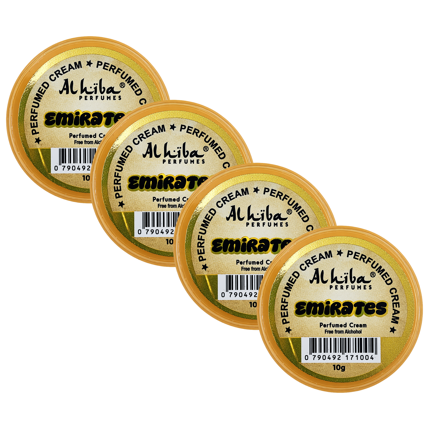 Alhiba Emirates Perfume Body Cream 10g Pack of 4
