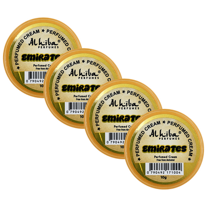 Alhiba Emirates Perfume Body Cream 10g Pack of 4
