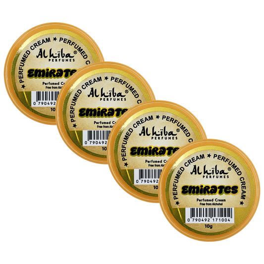 Alhiba Emirates Perfume Body Cream 10g Pack of 4