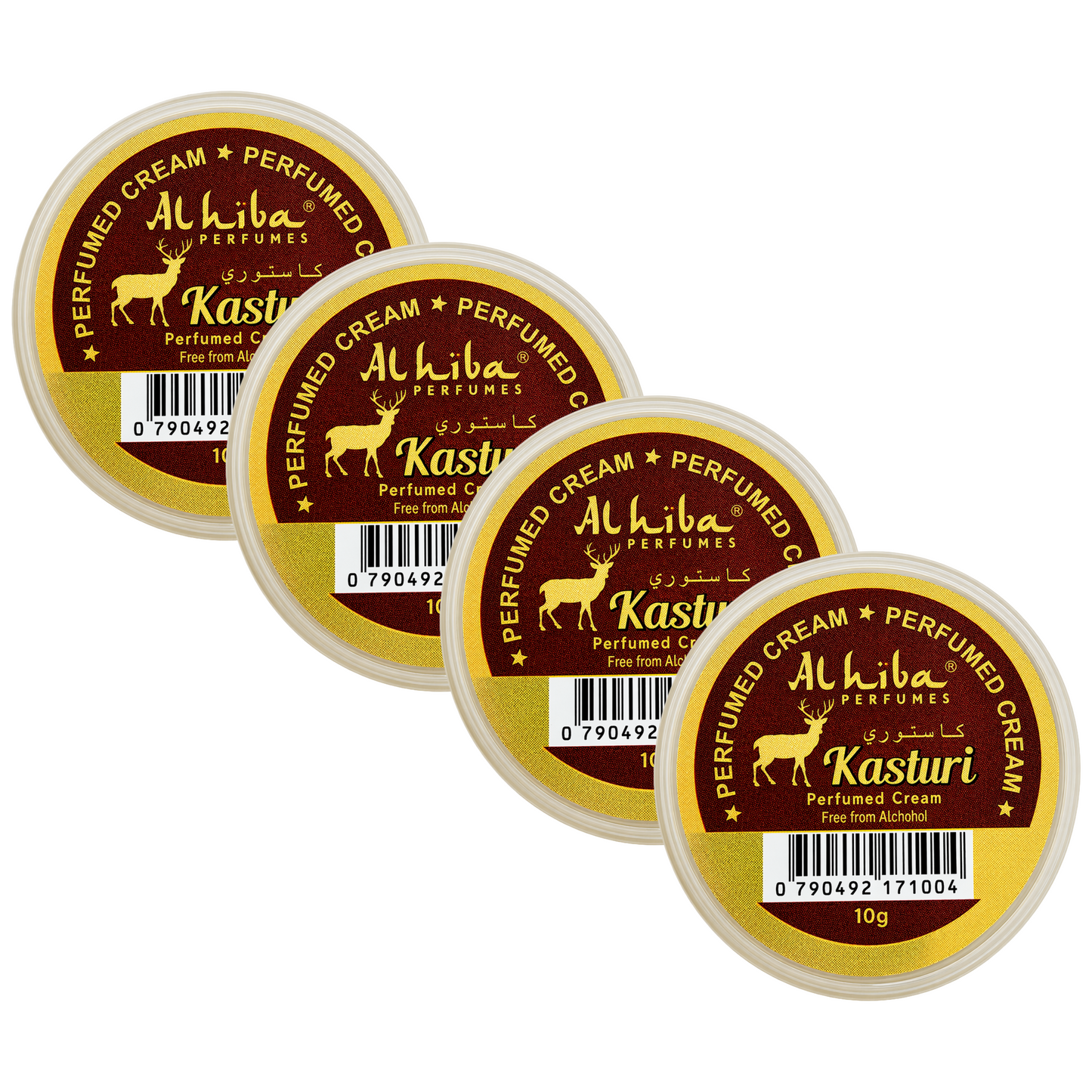 Alhiba Kasturi Perfume Body Cream 10g Pack of 4