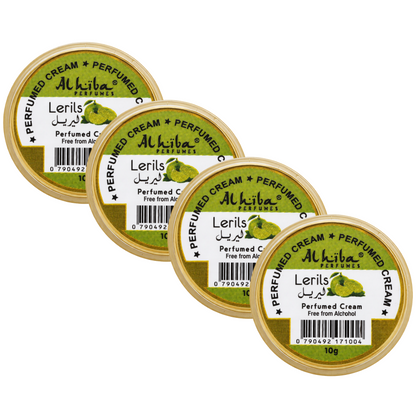 Alhiba Lerils Perfume Body Cream 10g Pack of 4