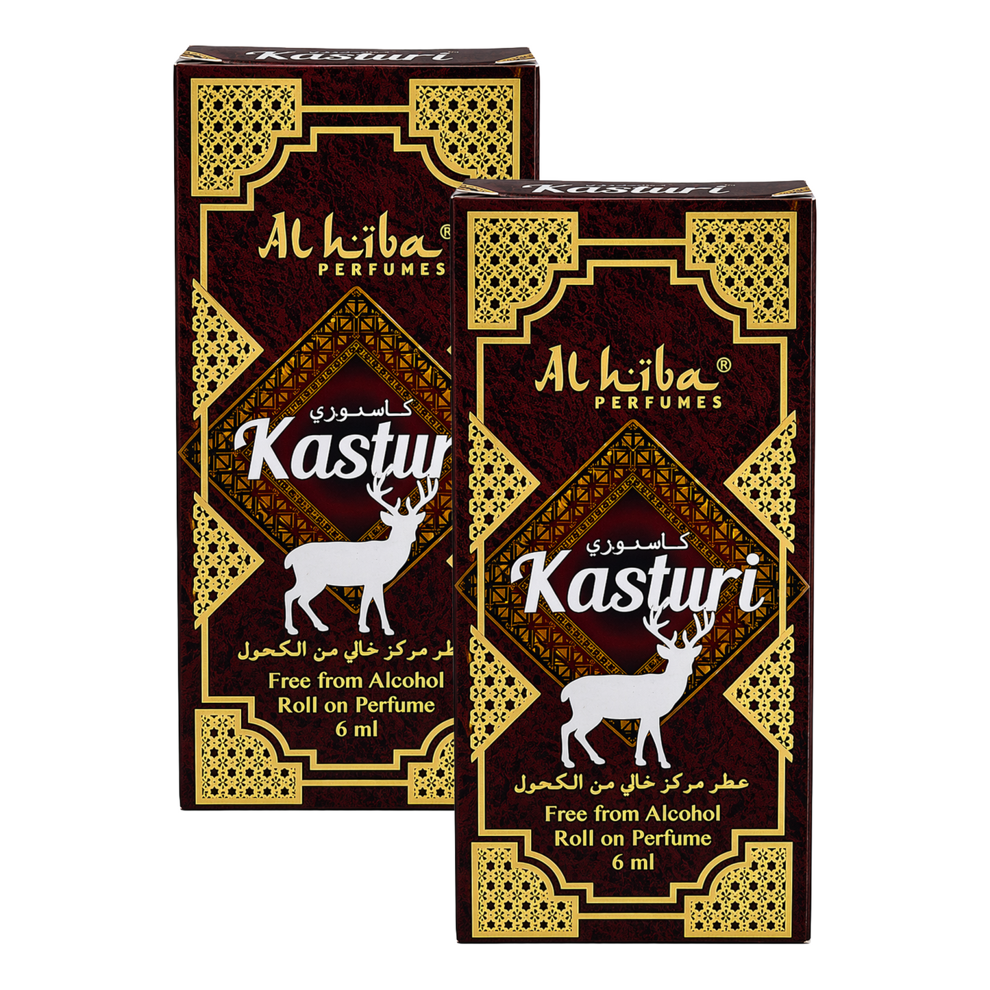 Alhiba Kasturi Roll On Perfume 6ml Pack of 2