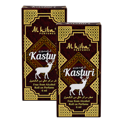 Alhiba Kasturi Roll On Perfume 6ml Pack of 2