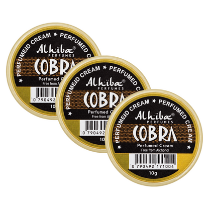 Alhiba Cobra Perfume Body Cream 10g Pack of 3