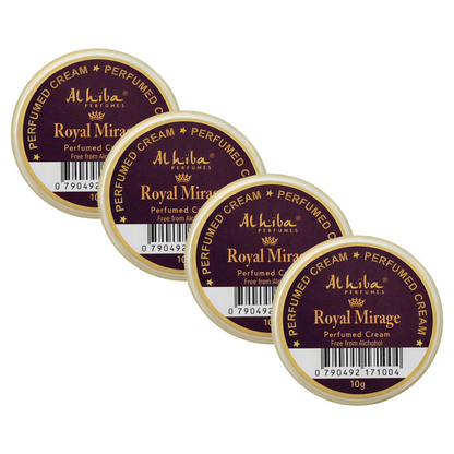Alhiba Royal Mirage Perfume Body Cream 10g Pack of 4