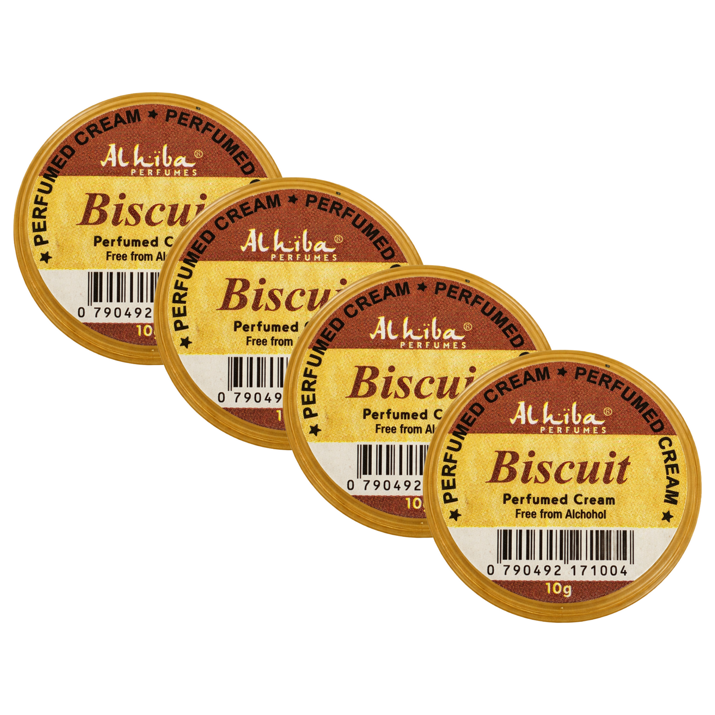 Alhiba Biscuit Perfume Body Cream 10g Pack of 4