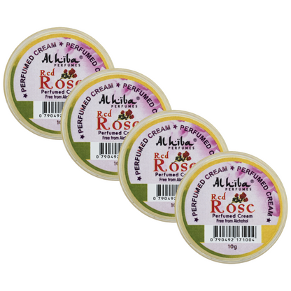 Alhiba Rose Perfume Body Cream 10g Pack of 4