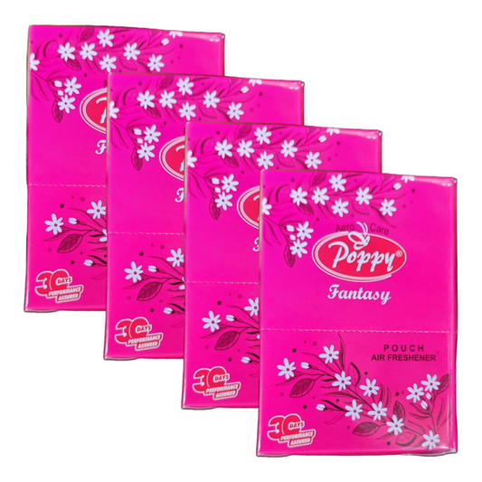 Poppy Natural Fresh Fantasy Pouch Air Freshener 6x10g Pack of 4