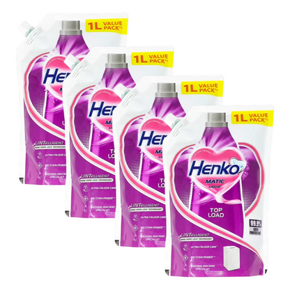 Henko Matic Top Load Ultra Colour Care Liquid 1L Pack of 4