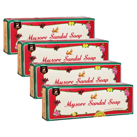 Mysore Sandal Pure Sandalwood Oil Soap (3X150g) Pack of 4