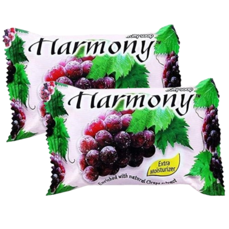 Harmony Grape Extract Extra Moisturizer Fruit Soap 75g Pack of 2