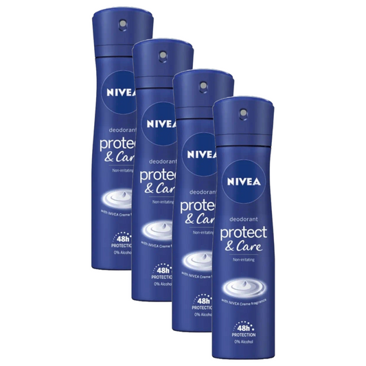 Nivea Protect & Care 48H Protection Deodorant 92g Pack of 4