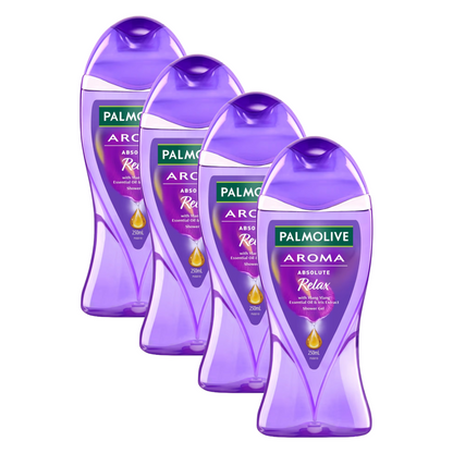 Palmolive Aroma Absolute Relax Essantial Oil Shower Gel 250ml Pack of 4