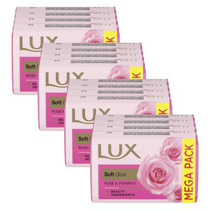 Lux Even-Toned Glow Rose Vitamin C + E Soap (4x100g) Pack of 4