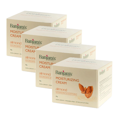 Banjara's Almond Moisturizing Cream 50g Pack of 4