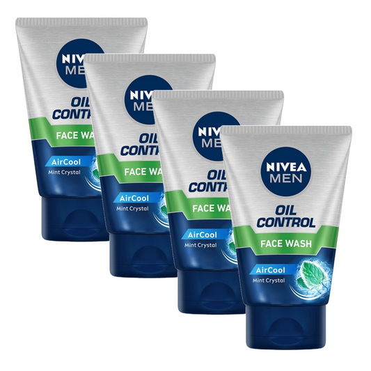 Nivea Men Oil Control AirCool Mint Crystal Face Wash 50g Pack of 4