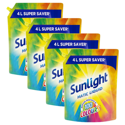 Sunlight Matic Washing Liquid 4L Pack of 4