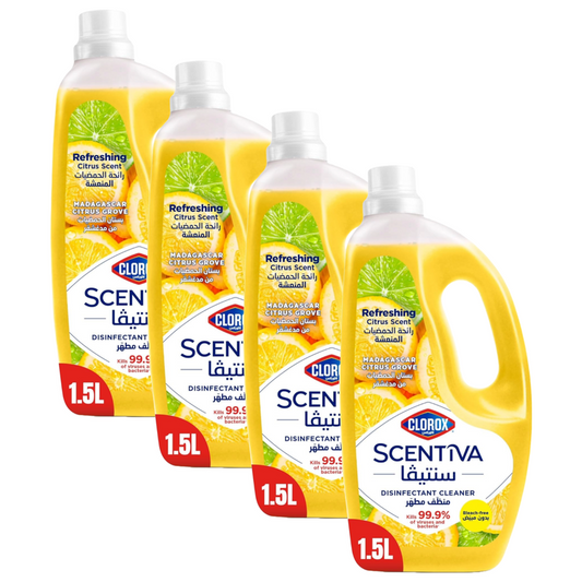 Clorox Scentiva Madagascar Citrus Disinfectant Cleaner 1.5L Pack of 4