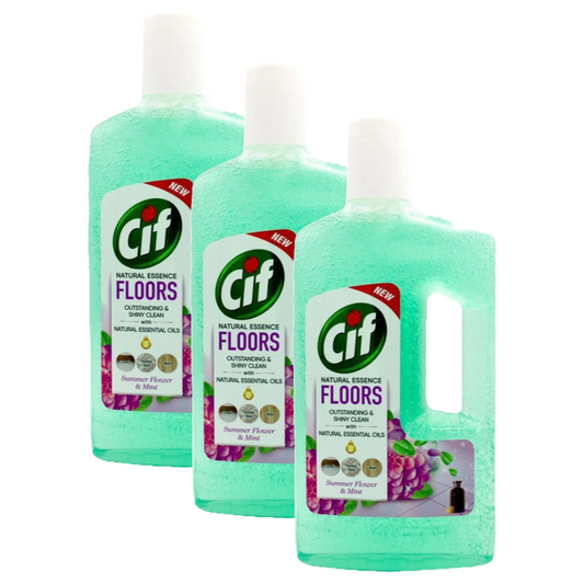 Cif Floors Outstanding & Shiny Clean With Summer Flower & Mint 1Kg Pack of 3