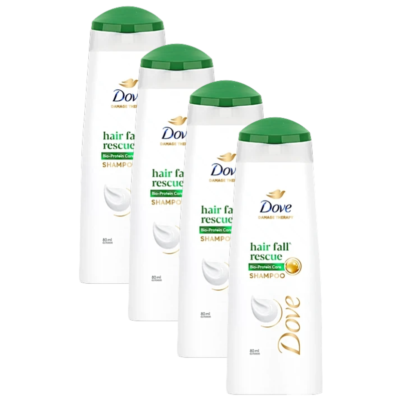 Dove Damage Therapy Hair Fall Rescue Shampoo 80ml Pack of 4