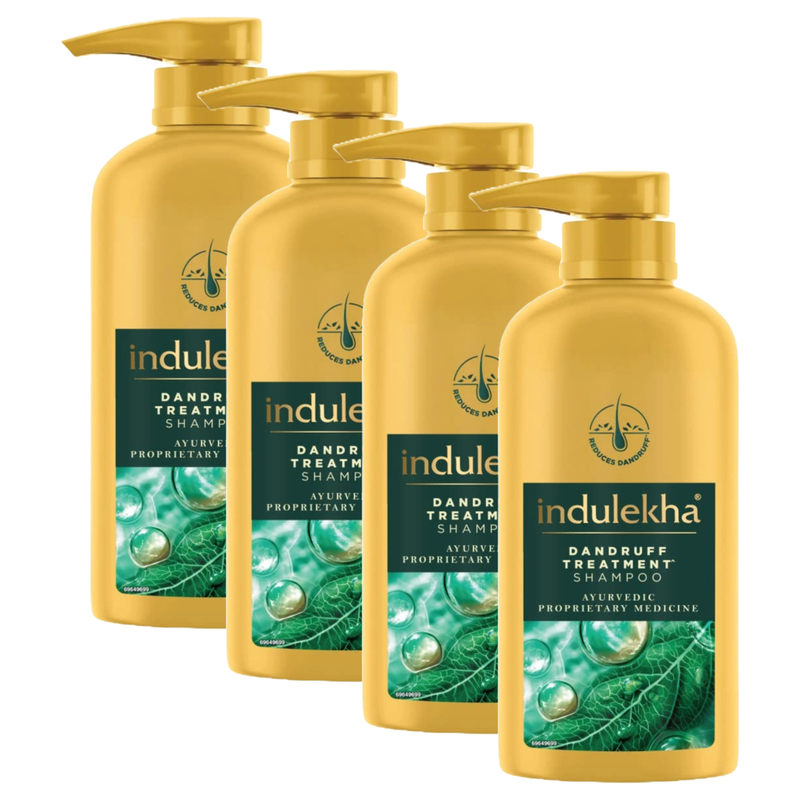 Indulekha Ayurvedic Dandruff Treatment Shampoo 580ml Pack of 4