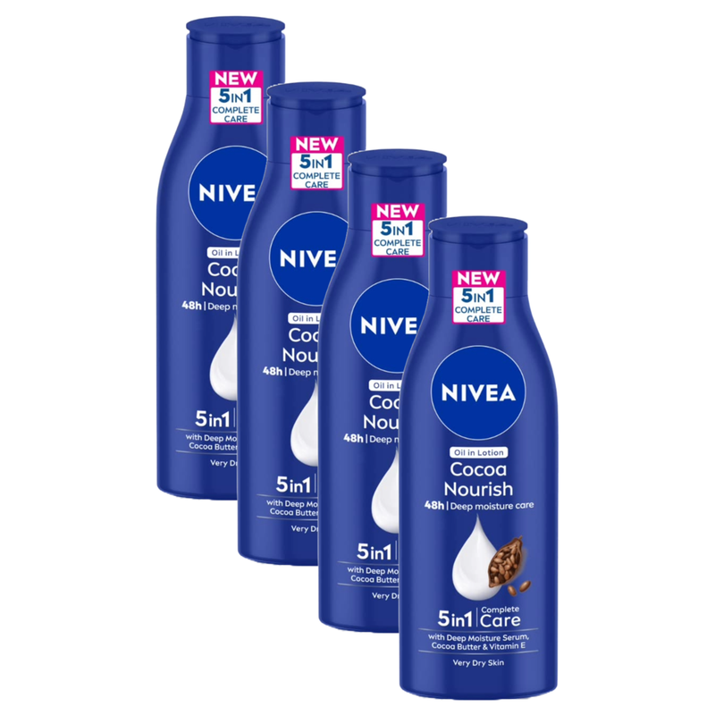 Nivea Cocoa Nourish 48H Deep Moisture Care Lotion 75ml Pack of 4