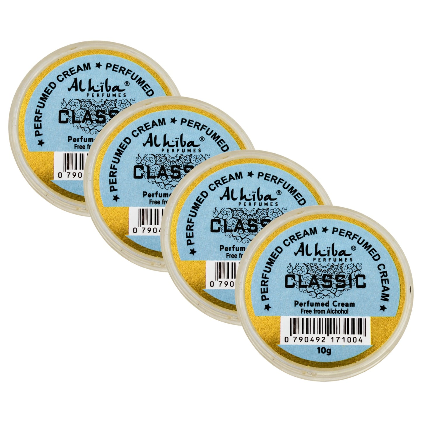 Alhiba Classic Perfume Body Cream 10g Pack of 4