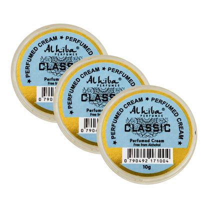 Alhiba Classic Perfume Body Cream 10g Pack of 3