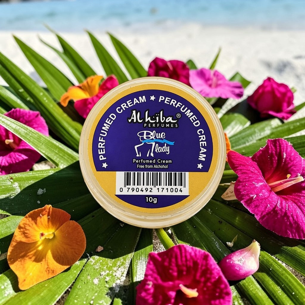 Body Cream Perfume Alhiba Blue Lady 10gm