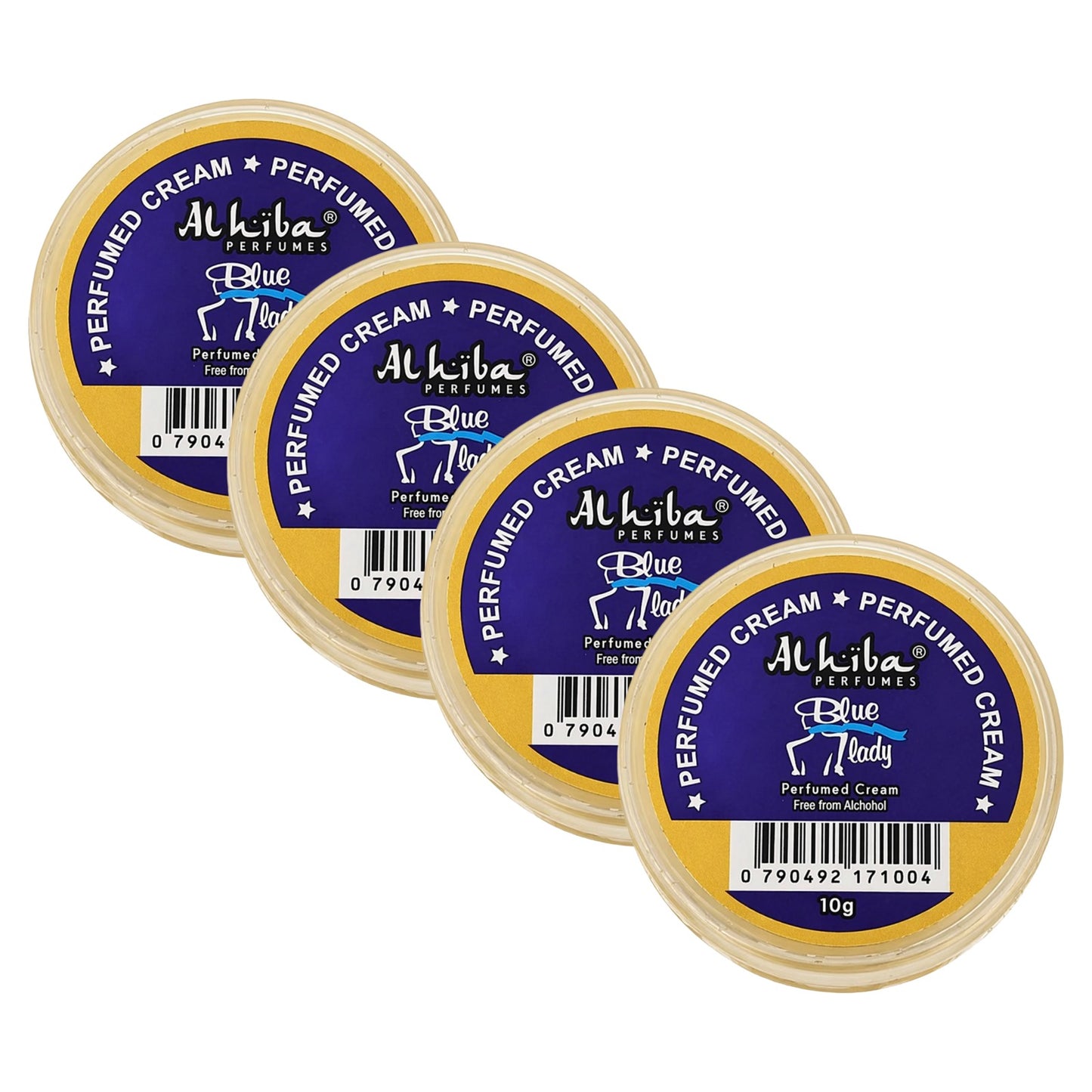Alhiba Blue Lady Perfume Body Cream 10g Pack of 4