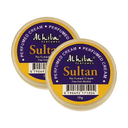 Alhiba Sultan Perfume Body Cream 10g Pack of 2