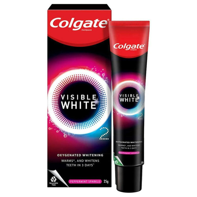 Colgate Visible White Oxygenated Whitening 2 Toothpaste 25g Pack of 2