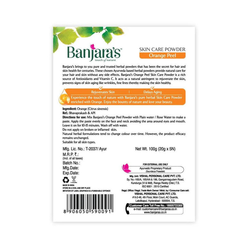 Banjara's Orange Peel Skin Care Powder 100g