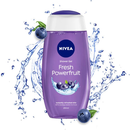 Nivea Fresh Powerfruit Instantly Refreshed Skin Shower Gel 250ml