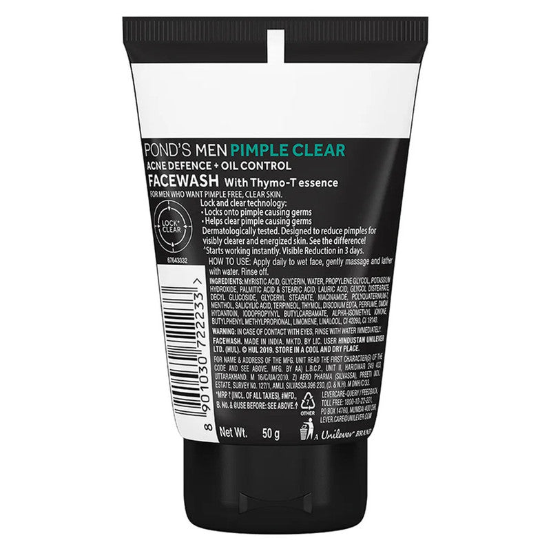 Pimple Clear Ponds Men Face Wash 50g